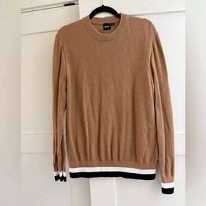 BOSS Men’s Crewneck Sweater with Contrast Hem